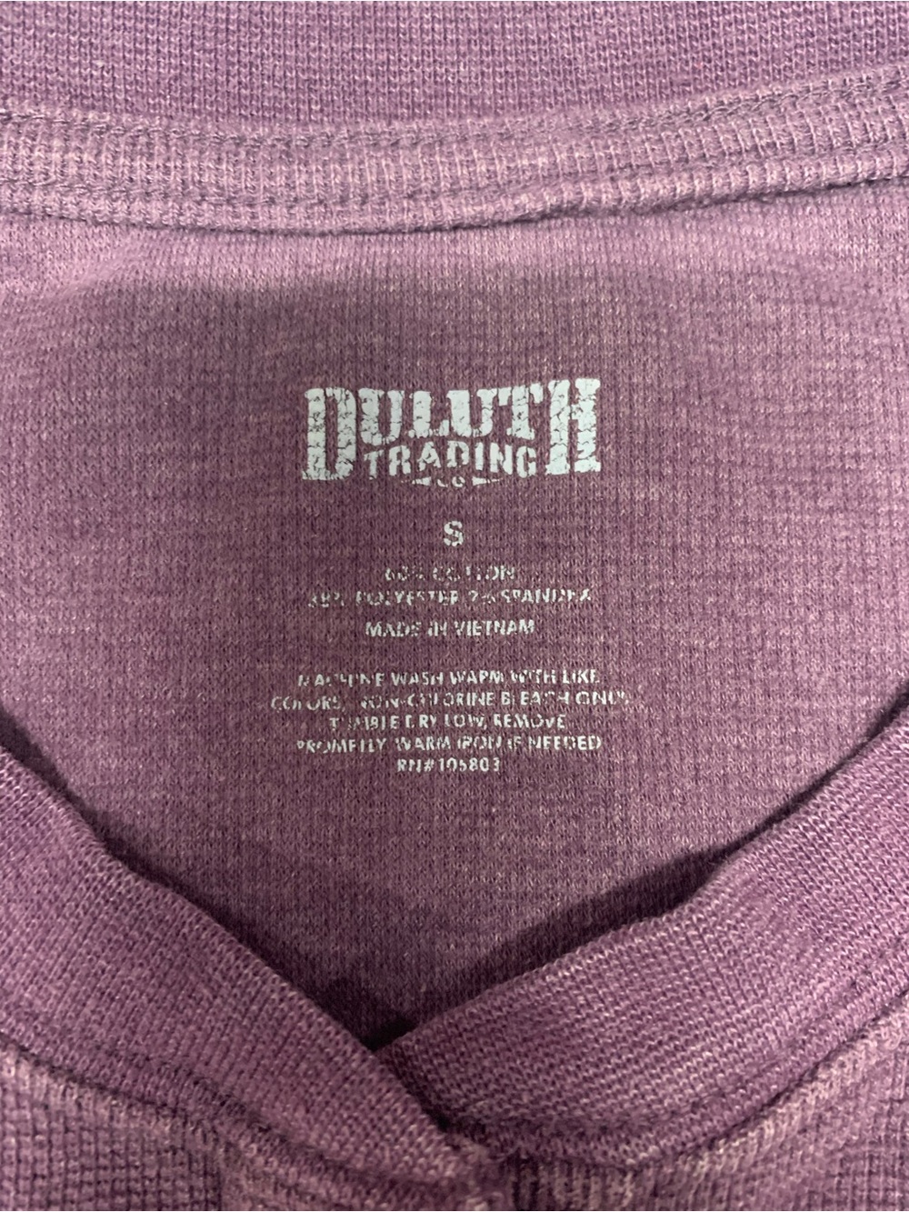 Duluth Trading Co Purple Henley Long-Sleeve Shirt - Picture 3 of 7